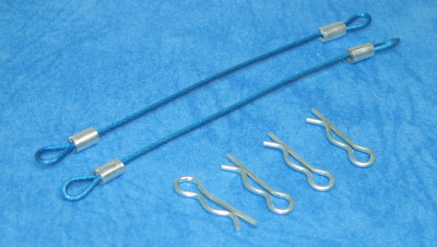 Square SGF-60TB - Body Pin With Wire, 60mm, Tamiya Blue	