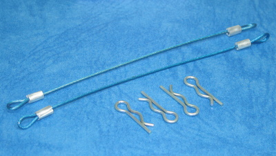 Square SGF-100TB - Body Pin With Wire, 100mm, Tamiya Blue	