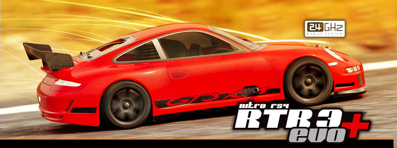 HPI 105942 - RTR Nitro RS4 3 Evo+ 2.4GHz w/ Porsche 911 GT3 Body