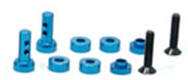 Square SFC-114B - Alum Rear Body Mount Blue  (Tamiya F103)