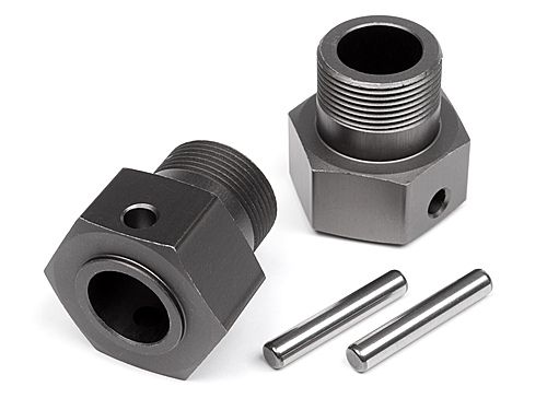 HPI 102157 - Wheel Hex Hub 24x27mm Gunmetal (Baja 5B 2.0)  