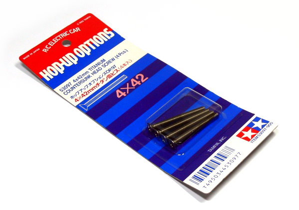 Tamiya 53097 - Titanium Countersunk Head Screw, 4x42mm