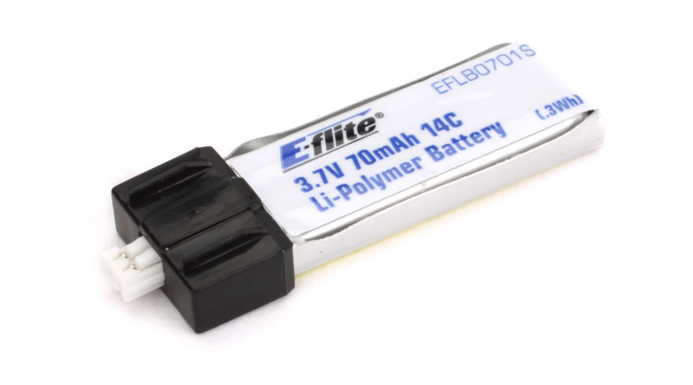 E-Flite EFLB0701S - 70mAh 1S 3.7V 14C LiPo Battery * Scout Heli 
