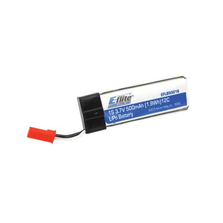 E-Flite EFLB5001S - 500mAh 1-Cell 3.7V 12C LiPo Battery  for 120SR 