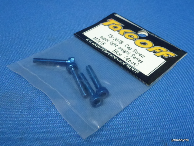 Take Off TS307B - M3X18 Cap Screw Duralumin 4pcs Blue