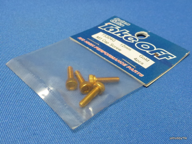 Take Off TS304G - M3X12 Cap Screw Duralumin 4pcs Gold
