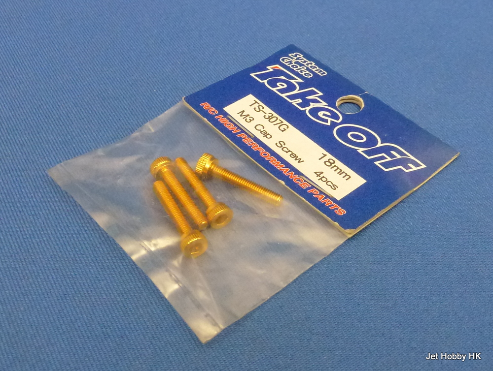 Take Off TS307G - M3X18 Cap Screw Duralumin 4pcs Gold  