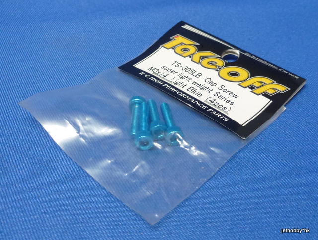 Take Off TS305LB - M3X14 Cap Screw Duralumin 4pcs Light Blue