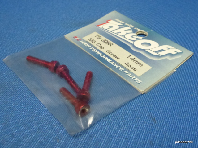 Take Off TS305R - M3X14 Cap Screw Duralumin 4pcs Red  