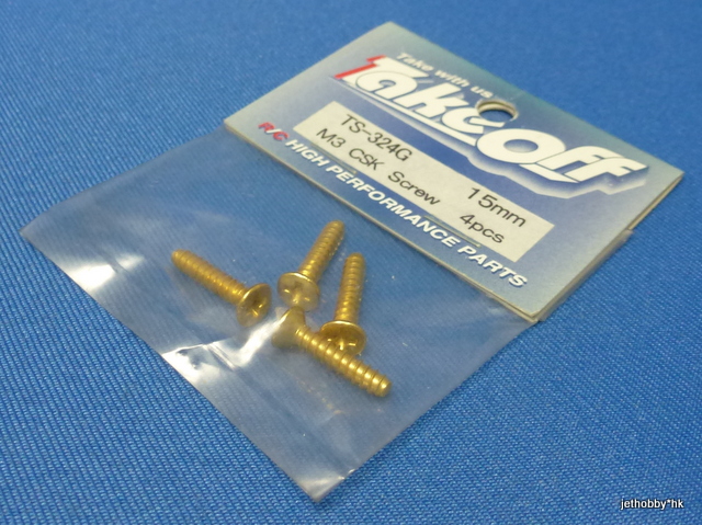 Take Off TS324G - M3x15 Self-tap CSK Screw 4pcs Gold 