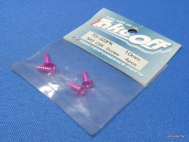 Take Off TS322PK - M3x10 Self-tap CSK Screw 4pcs Pink  