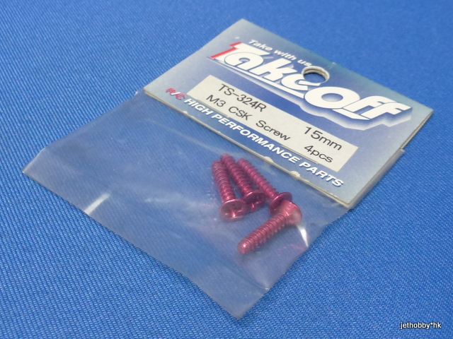 Take Off TS324R - M3x15 Self-tap CSK Screw 4pcs Red  