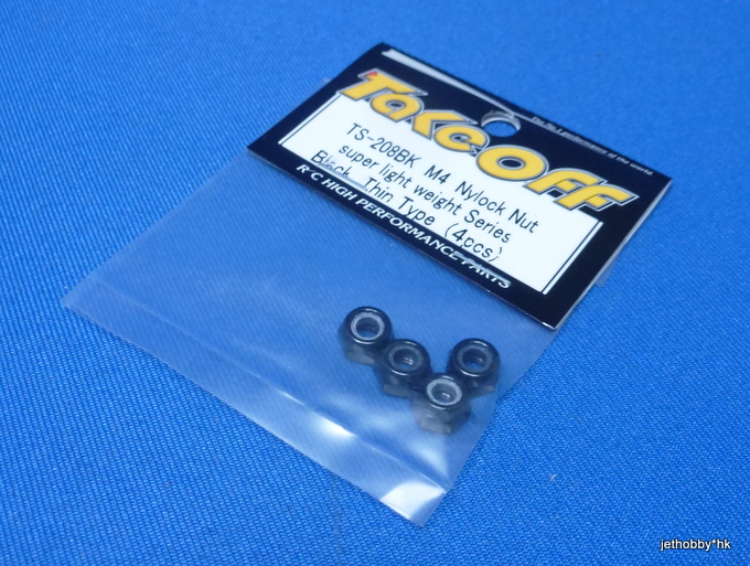 Take Off TS208BK - M4 Flanged Lock Nut Thin / 4pcs /  Black 