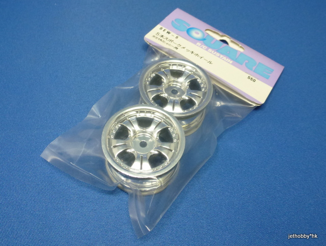 Square SEW-5 - 5 Spoke Wheel, Plated (Tamiya M03, M04, M05, M06)