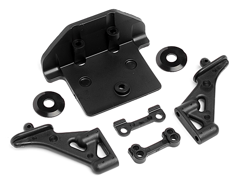 Hot Bodies 61430 - Large Front Bumper / Low Mount Wing Mount Set (Cyclone D4) 