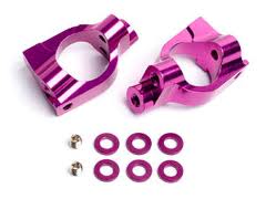 Hot Bodies 61547 - Aluminum Front Hub Carrier (13degrees / Purple) (Cyclone D4) 