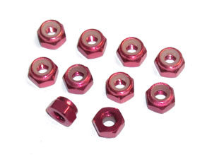 Q-World Q-316R -  4mm Nylon Nut Red