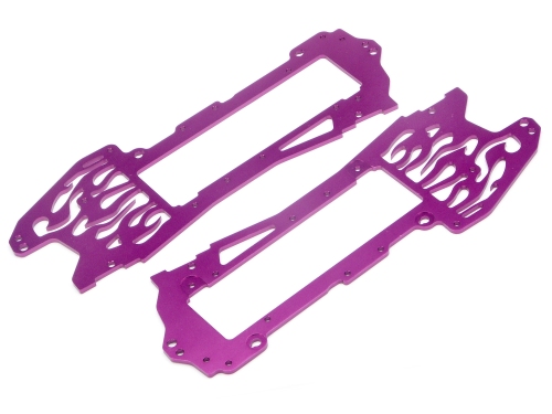 Hot Bodies 66331 - 7075 Super Flare Main Chassis Set, Purple (E-Zilla, E-Savage)
