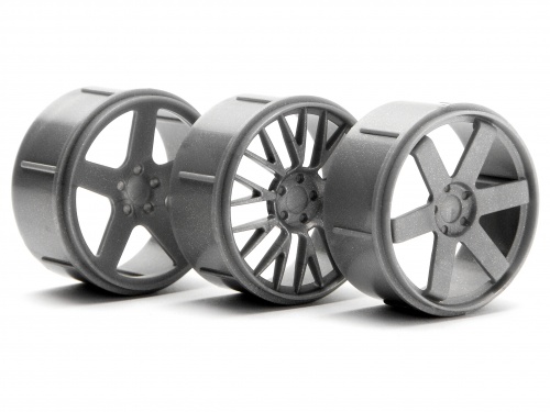 HPI 73413 - Wheel Set, Gray (Micro RS4)