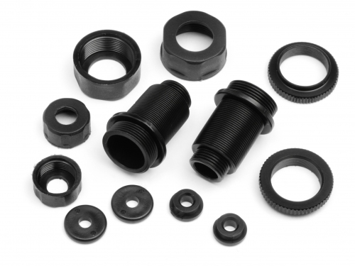 Hot Bodies 61267 - Shock Body & Cylinder Nut Set (Cyclone S)