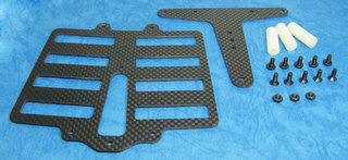 Big Wave TA-01 - Graphite Saddle Pack Battery Holder Kit (Tamiya F1) 