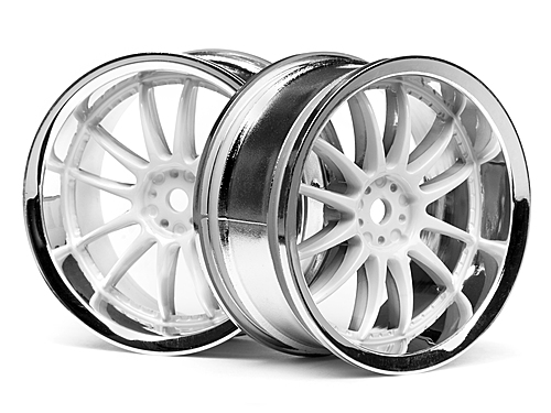 HPI 3283 - WORK XSA 02C WHEEL 26mm CHROME/WHITE (3mm OFFSET)