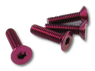 Square SAR-312PK - 7075 Flat Head Hex Socket Screw Pink M3x12mm