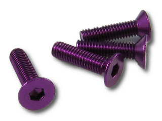 Square SAR-315P - 7075 Flat Head Hex Socket Screw Purple M3x15mm