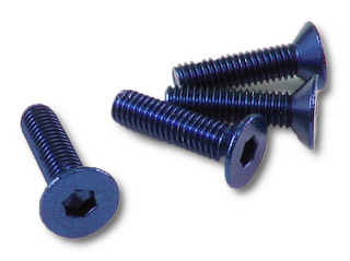 Square SAR-312BY - 7075 Flat Head Hex Socket Screw Yokomo Blue M3x12mm