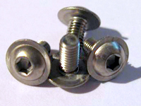 Square FTR-308 - Titanium Flanged Hex Screw M3x8mm
