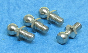 MIP 1075 - Oversize Stainless B.J. Ball Ends 4pcs (Losi, Short)