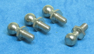 MIP 1077 - 4.8mm B.J. Ball Ends, total length: 12mm (Kyosho Short)
