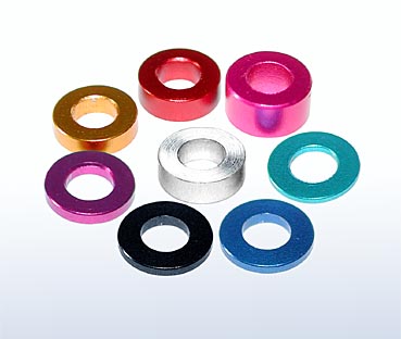 Take Off TS113P - M3 Alum Washer 8pcs 1.0mm Thick Purple