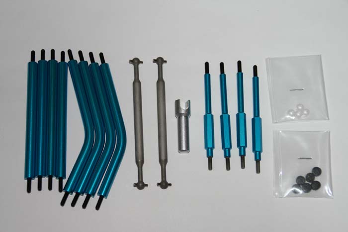 Tobee Craft 43950 - Bent Arm Conversion Set, 105mm (Tamiya TLT-1)