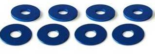 Square SGE-18BY - Alum Wheel Spacer 0.5, 1.0mm Blue