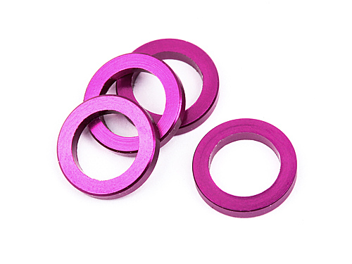 Hot Bodies 68723 - Alum Washer 4x6x1.0mm 4pcs Purple (TCXX)