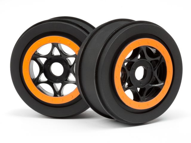 HPI 107855 - AH-64 Wheel, Black + Orange, 42x83mm (Apache)