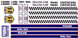 Parma 10792 - Decal, Police Car / Taxi