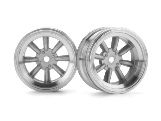 HPI 3943 - MX60 8-Spoke Wheel Matte Chrome 6mm Offset 2pcs