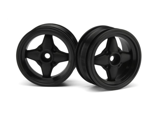 HPI 3901 - MX60 4-Spoke Wheel Black 0mm Offset 2pcs 