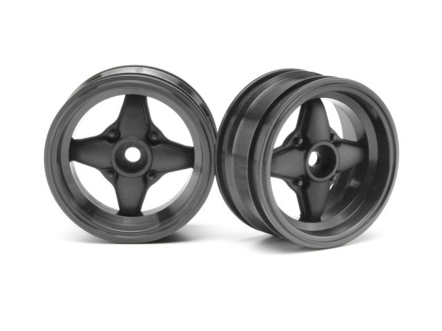 HPI 3909 - MX60 4-Spoke Wheel Gunmetal 3mm Offset 2pcs 