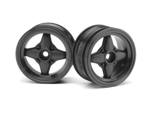 HPI 3904 - MX60 4-Spoke Wheel Gunmetal 0mm Offset 2pcs 