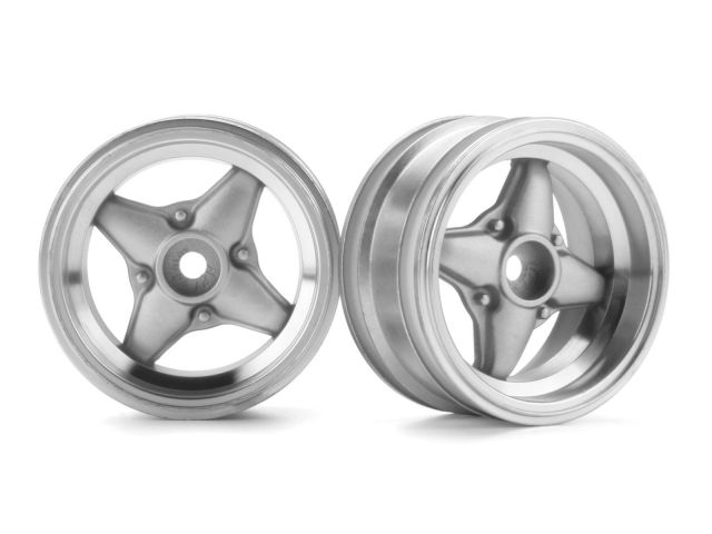 HPI 3908 - MX60 4-Spoke Wheel Matte Chrome 3mm Offset 2pcs 
