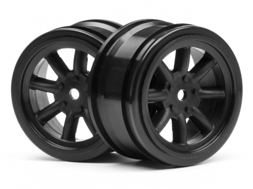 HPI 3806 - Vintage 8 Spoke Wheels 26mm (Black) 0mm Offset