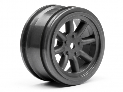 HPI 3809 - Vintage 8 Spoke Wheels 26mm (GunMetal) 0mm Offset