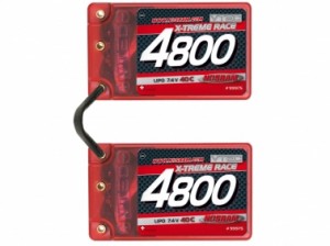 Nosram 99975 - LiPo 7.4V  4800 40C X-treme Race Saddle Pack 