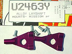 Schumacher U2463Y - Alloy Layshaft Mounts (Mission pr)