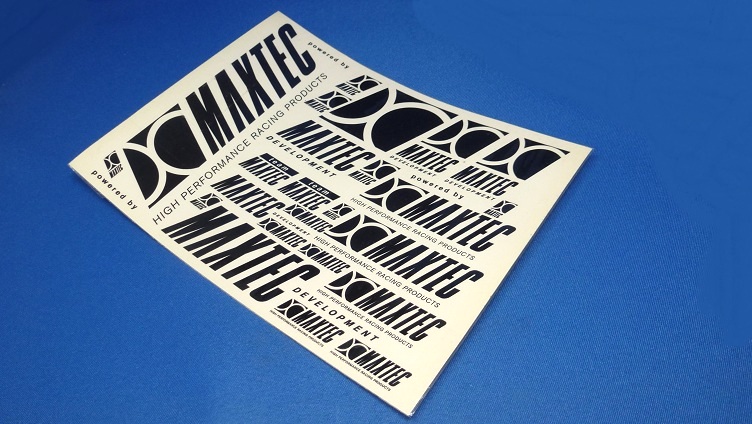 Maxtec MA-300 - Racing Decal, Black 15.2x20.5cm 