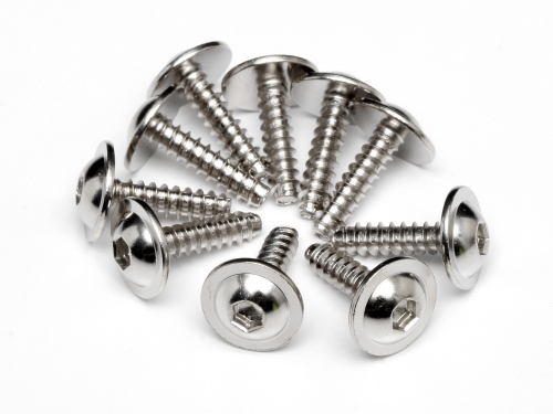 HPI Z489 - Tp. Flanged Screw M2.6x10mm (Hex Socket / 10pcs) (Baja, Pulse, Cup Racer)