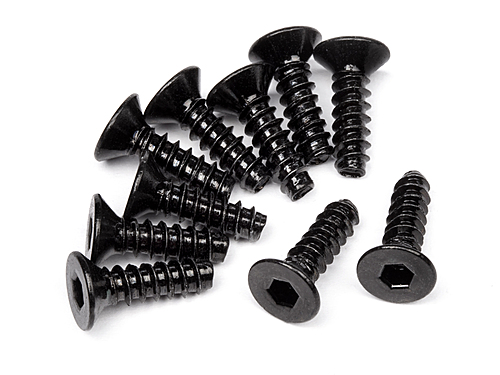 HPI 94304 - Taper Flat Head Screw M3x10mm (Hex Socket / 10pcs) (Vorza, Baja, Cyber 10B)